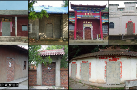 Trung Quốc: Các ngôi đền bị chính quyền bít bằng gạch và bê tông