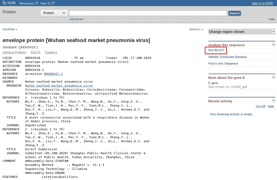 e protein virus vu han