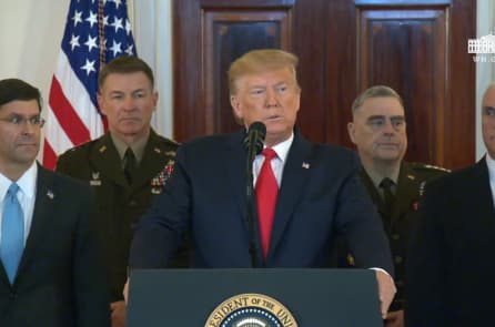 Tuyên bố chính thức của Tổng thống Trump sau vụ Iran phóng tên lửa