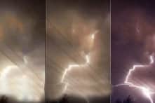 Video sấm chớp dữ dội trên bầu trời Vũ Hán đêm 14/2