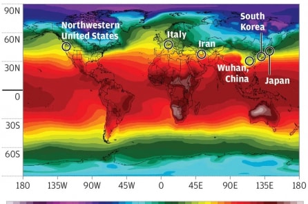 Hành lang độ ẩm – nhiệt độ: chìa khóa dự đoán virus Vũ Hán
