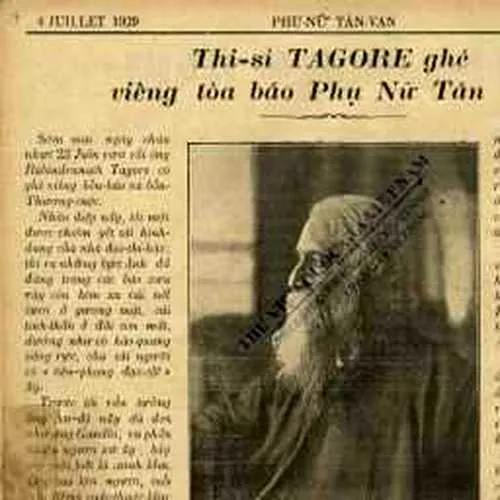 Thi hào Rabindranath Tagore viếng Saigon – 1929