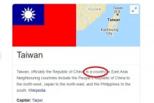 Wikipedia đã hiển thị Đài Loan là một “quốc gia”