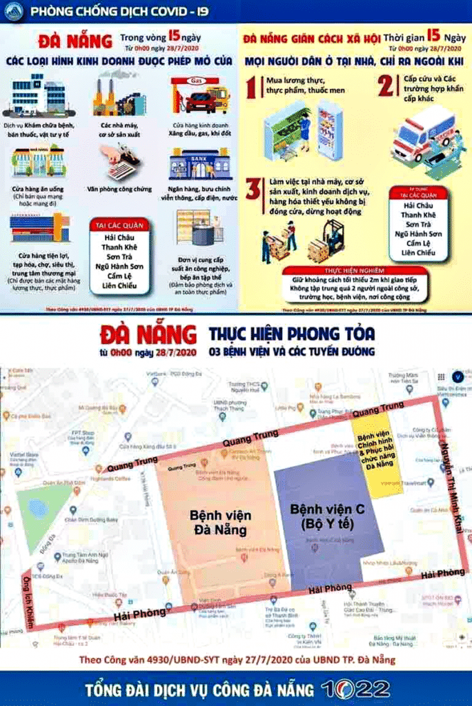 phong toa 3 benh vien o da nang