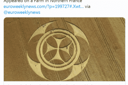 Vòng tròn bí ẩn xuất hiện trên cánh đồng lúa mì ở Pháp