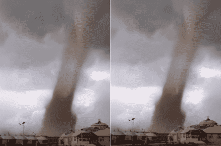 Lốc xoáy mạnh ở Nội Mông khiến hàng trăm chiếc lều sập, nhiều người bị thương