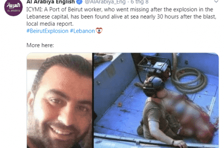 Vụ nổ Li-Băng: Người đàn ông được cứu sống kỳ tích sau 30 giờ trôi trên biển