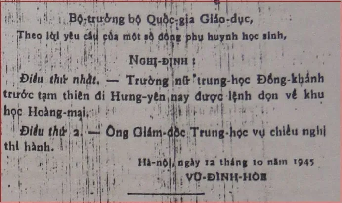 Những dấu ấn lịch sử của trường nữ sinh đầu tiên và duy nhất tại Hà Nội