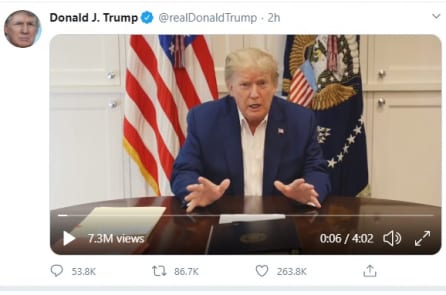 Từ Walter Reed, TT Trump đăng video nói ông bây giờ cảm thấy ‘khỏe hơn nhiều’