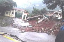 Quảng Bình: Sạt lở núi vùi lấp Đồn Biên phòng, không có người thương vong