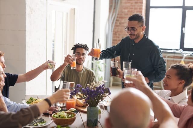 group of friends making toast 3184193 1 image