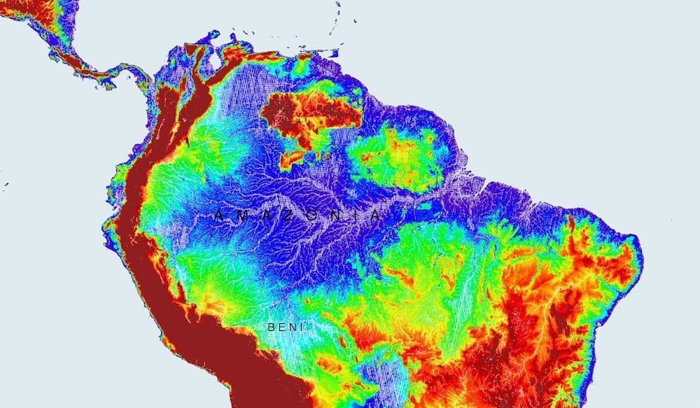 Ảnh vệ tinh này cho biết phần lớn của Amazonia ngập dưới nước vào mùa mưa 