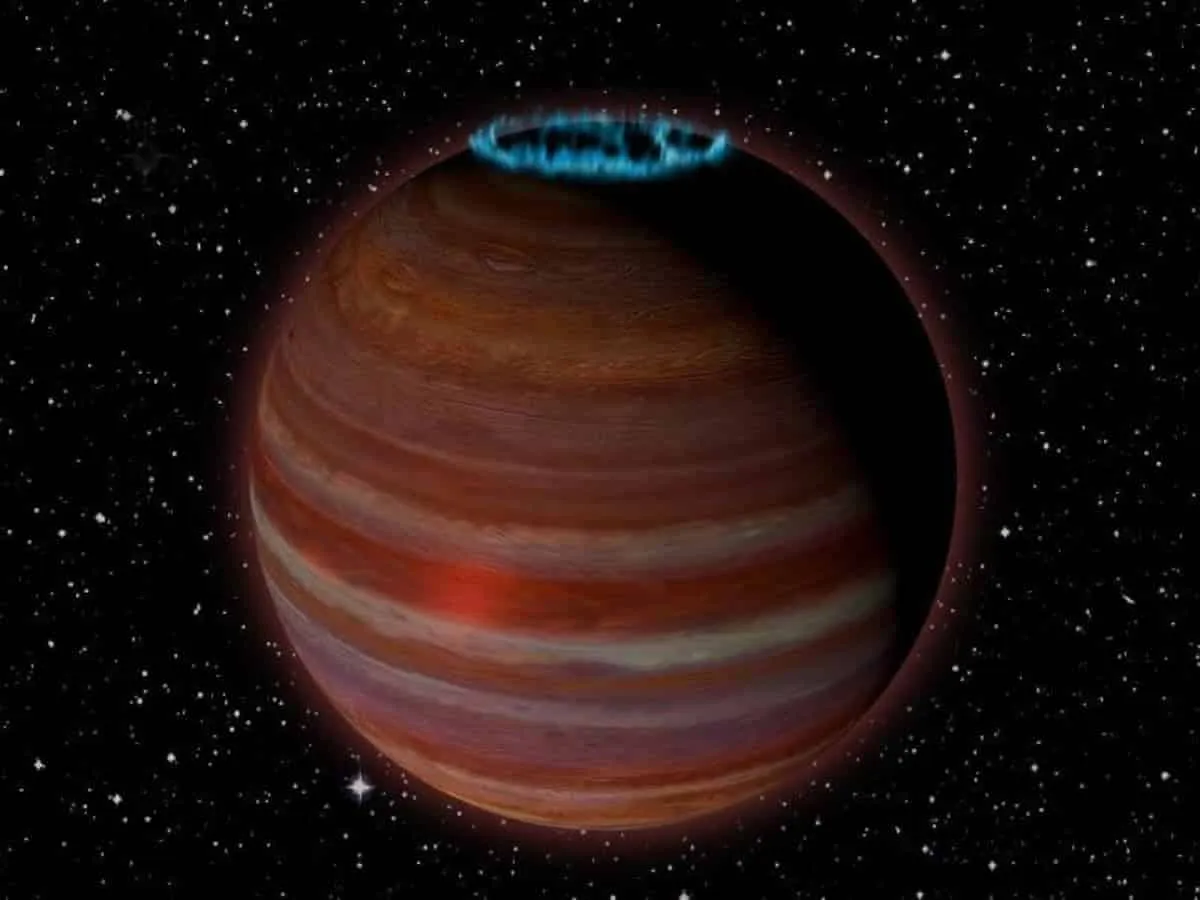 Rogue Planet with Auroras