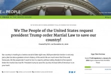 Kêu gọi TT Trump thiết quân luật để cứu nước Mỹ trên trang thỉnh nguyện Nhà Trắng