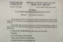 Gia Lai: Tờ trình đề nghị cấp kinh phí COVID-19 nhưng nội dung lại là ‘mua heo quay’