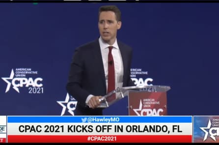 Josh Hawley tại CPAC: ‘Quyền của chúng ta đến từ Chúa, không đến từ Google’