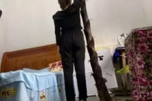 Cây măng mọc cao đến trần nhà, xuyên thủng nền xi măng