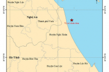 Động đất 3 độ Richter ngoài khơi vùng biển Hà Tĩnh