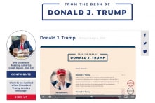 Ông Trump ra mắt trang web mới để truyền tin tới người ủng hộ