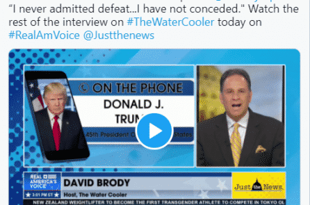 Kênh YouTube của Real’s America Voice bị đình chỉ vì đăng tải nội dung phỏng vấn ông Trump