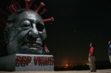 Tượng “virus Trung Cộng” ở California bị thiêu rụi