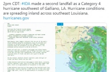 Bão Ida mạnh cấp 4 (240km/h) đã đổ bộ vào bang Louisiana