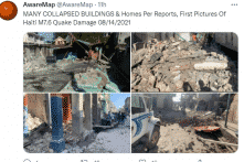 Động đất 7,2 độ richter tại Haiti khiến hơn 300 người thiệt mạng