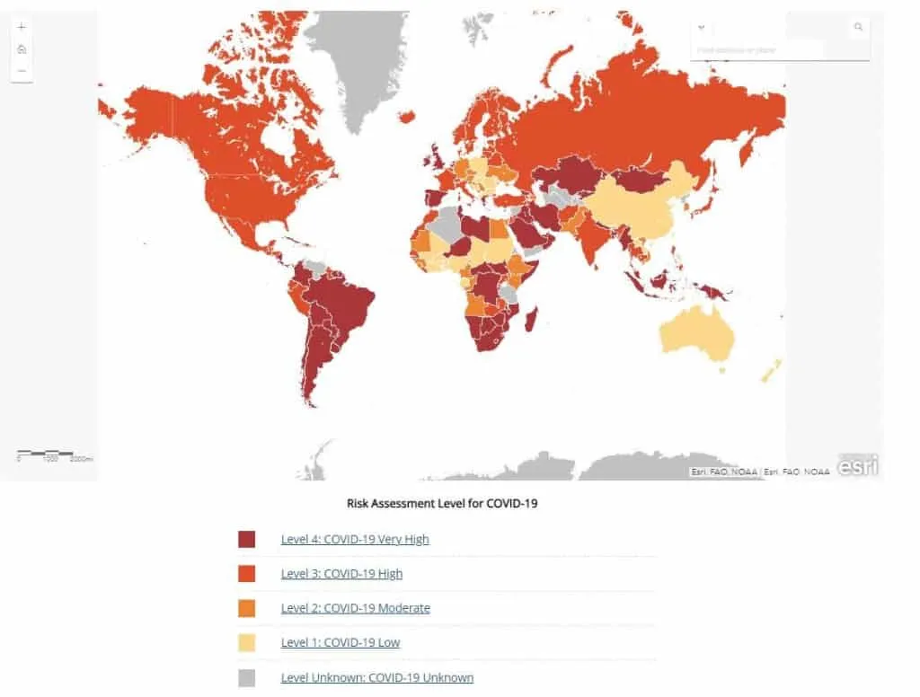 level high covid map