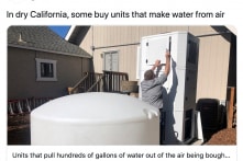 Cư dân California hào hứng lắp máy tạo nước từ… không khí