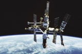 Russia 39s Mir space station is backdropped against Earth 39s horizon. Original from NASA . Digitally enhanced by rawpixel. 41997987775