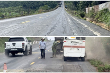 Tuyến đường tránh 575 tỷ đồng vừa bàn giao đã nham nhở, chi chít vết vá