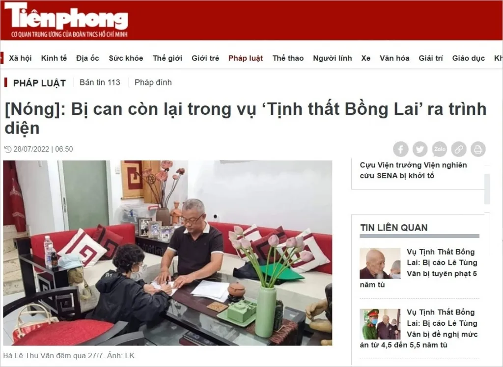 tinh that bong lai ba le thu van