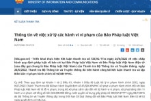 Báo Pháp luật Việt Nam điện tử bị đình bản 3 tháng, phạt 325 triệu đồng