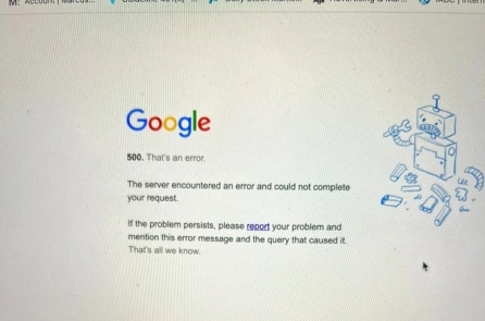 Google bỗng “sập” trên toàn cầu