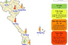 Hà Nội, Hà Tĩnh có chỉ số nóng bức đạt mức nguy hiểm