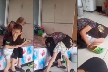 TQ: Video bé trai ghì bà ngạt thở, người nhà đứng xem không cứu mà còn cười