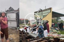 Lốc xoáy khiến 4 người bị thương trước khi bão Noru đổ bộ