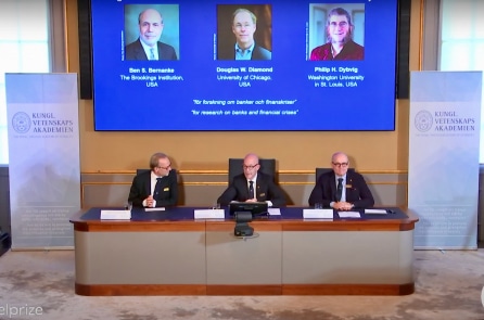 Giải Nobel Kinh tế năm 2022 tôn vinh nghiên cứu “Ngân hàng và khủng hoảng tài chính”