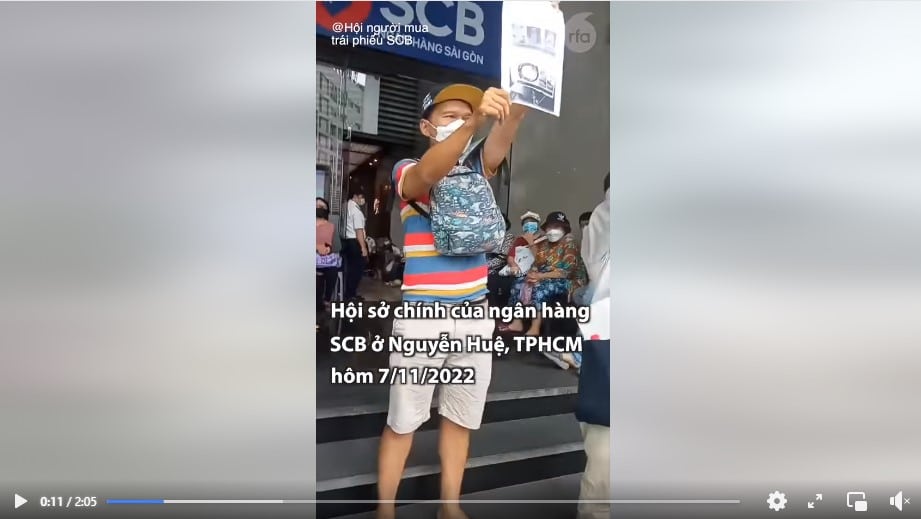 bieu tinh SCB ngan hang SCB nguoi mua trai phieu doi tien SCB