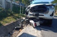 Vụ xe trưởng công an thị trấn va chạm xe máy: Hai nạn nhân đi không đúng phần đường