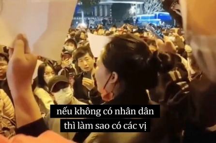 Người phụ nữ Thành Đô giận dữ: “Nếu không có sự ủng hộ của nhân dân, các ông chẳng là gì hết!”