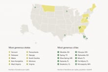 GoFundMe công bố tên tiểu bang và thành phố hào phóng nhất nước Mỹ năm 2022