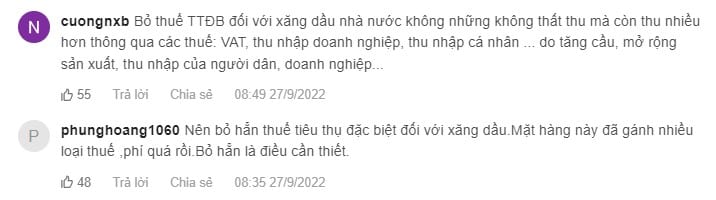 binh luan doc gia ve xang dau 2