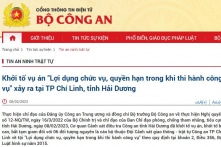 Bắt 6 cựu cảnh sát giao thông ở Hải Dương vì lợi dụng chức vụ