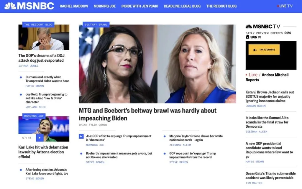 MSNBC homepage 1024x641 1