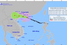 Bão Talim khả năng đổ bộ vùng biên giới Việt-Trung vào chiều mai (18/7)