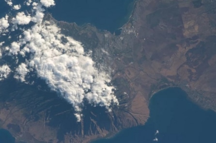 Cảnh tượng cháy rừng kinh hoàng ở Hawaii nhìn từ trạm ISS