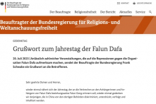 Đức: Ủy ban Tự do Tôn giáo đăng thư ủng hộ Pháp Luân Công