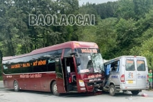 Lào Cai: 13 người bị thương sau vụ tai nạn giữa 2 xe khách trên Quốc lộ 4D
