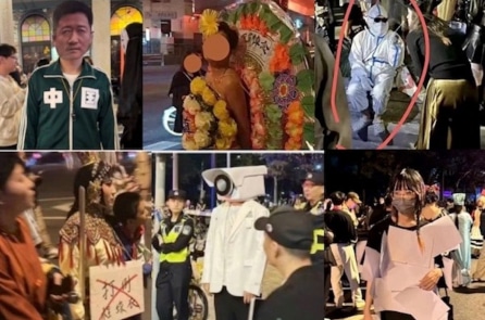 Người Trung Quốc tổ chức Halloween tưng bừng, hóa trang châm biếm nhà cầm quyền